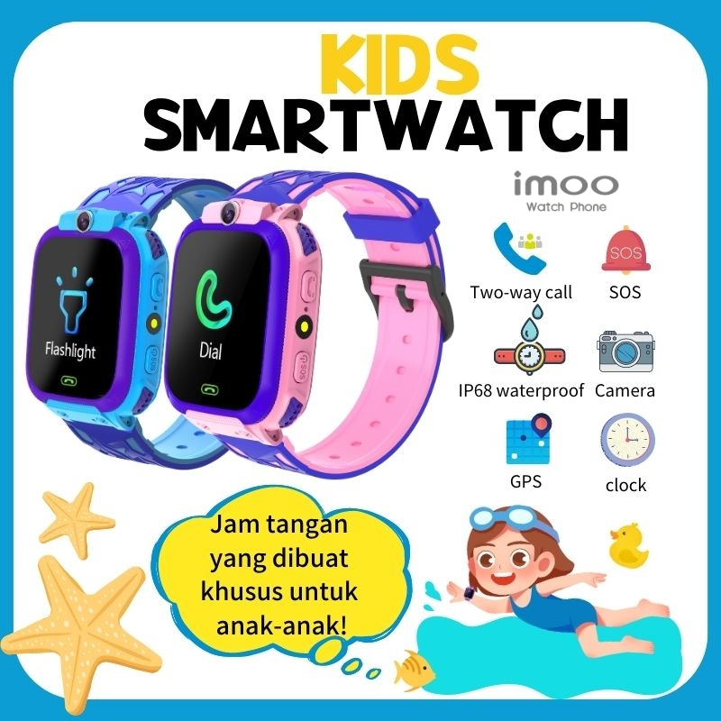 Jual IMO 100%ORI Digital SmartWatch Kid Waterproof Jam Tangan Pintar ...