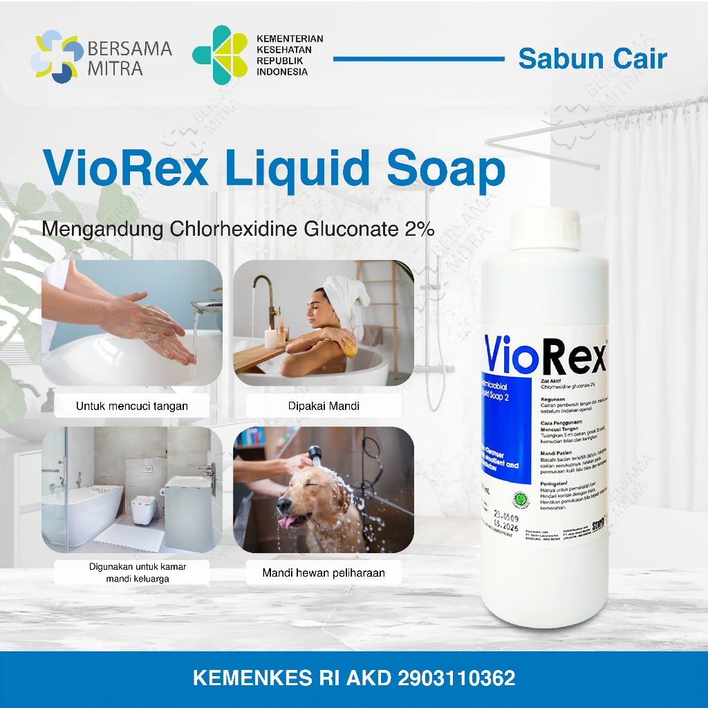 Jual VioRex Antimicrobial Liquid Soap - Botol 500ml | Shopee Indonesia