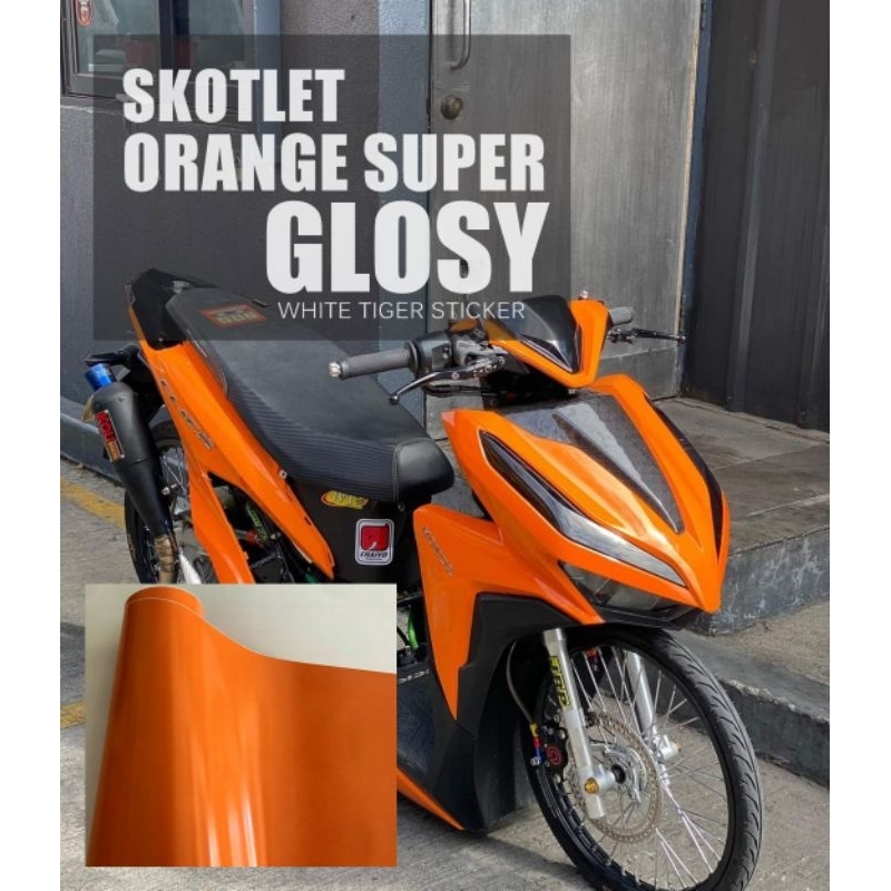 Jual Stiker Sticker Skotlet Motor Orange Stiker Body Motor Super Glossy