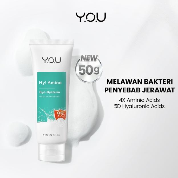 Jual YOU Hy! Amino Facial Wash Bye Bacteria Sabun Cuci Muka Untuk Wajah ...