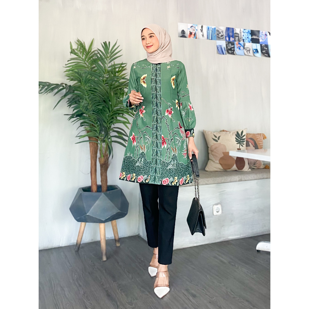 Jual TUNIK BATIK 1480 WK 04.371 JI II ATASAN BATIK II TUNIK BATIK II