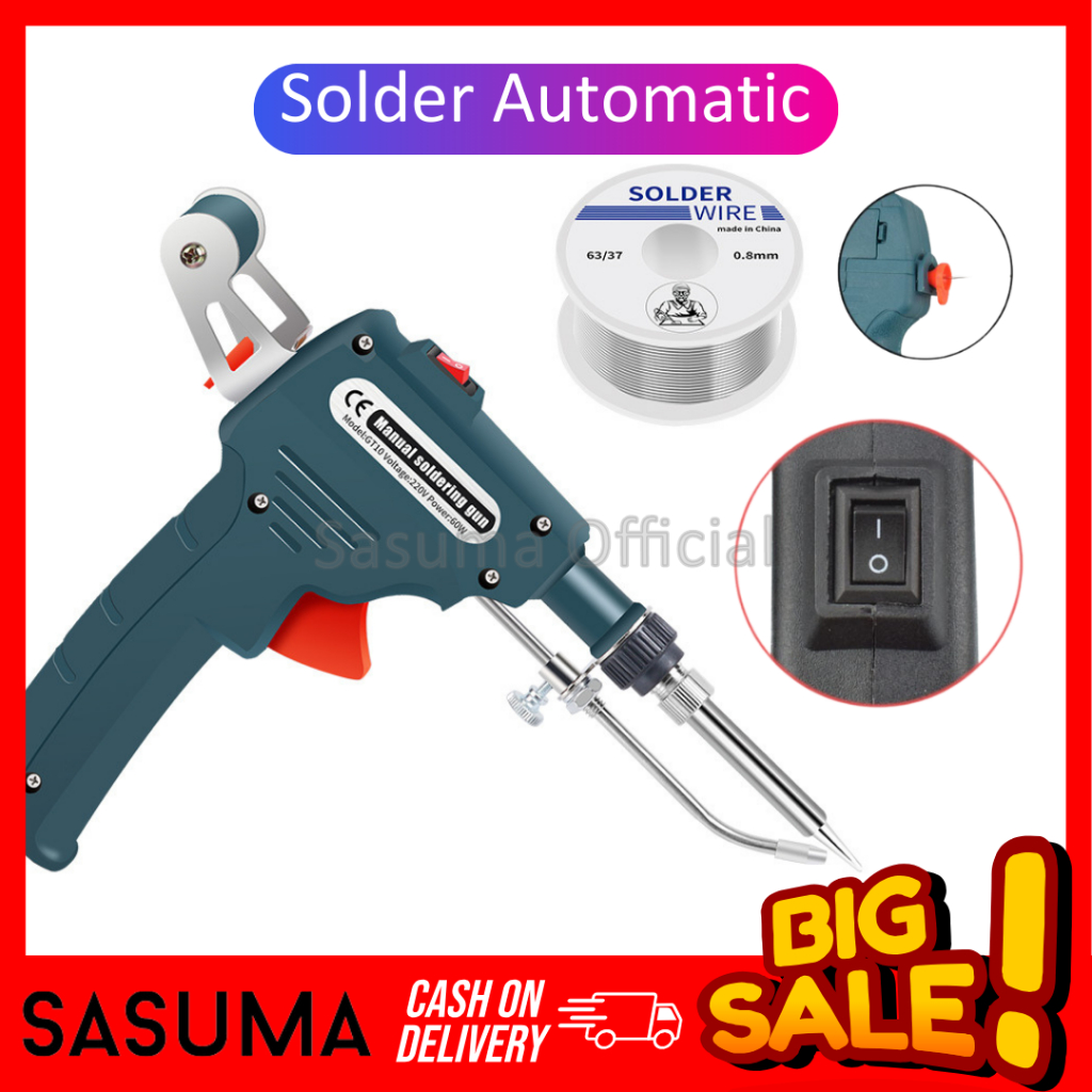 Jual SASUMA Solder Iron Automatic Tin Gun 60W GT10 Shopee Indonesia