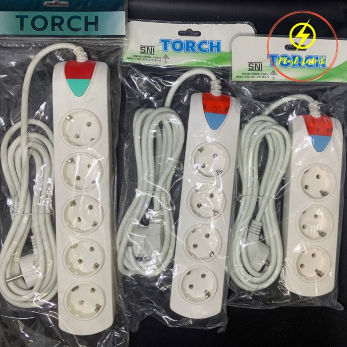 Jual [Torch] Stop Kontak 3/4/5 Lubang 3 Meter Torch Colokan+Kabel ...