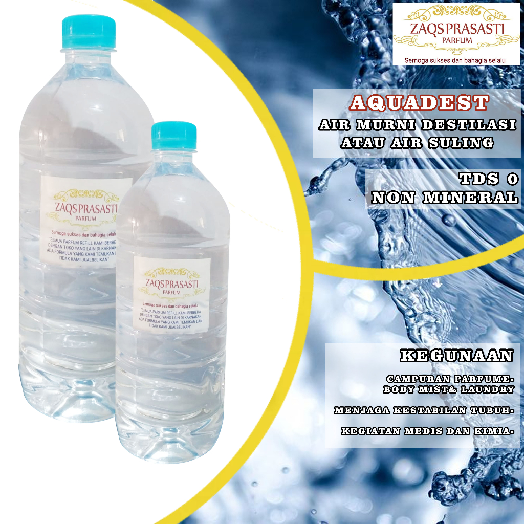 Jual Aquadest Aquades Akuades Air Suling Distilled Water 1 Liter Shopee Indonesia 0979