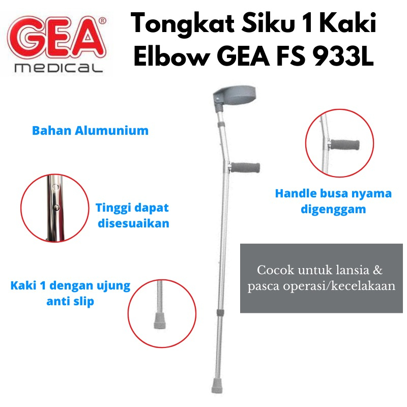 Jual Alat Bantu Jalan GEA FS933L Tongkat Jalan Elbow / Tongkat Siku ...