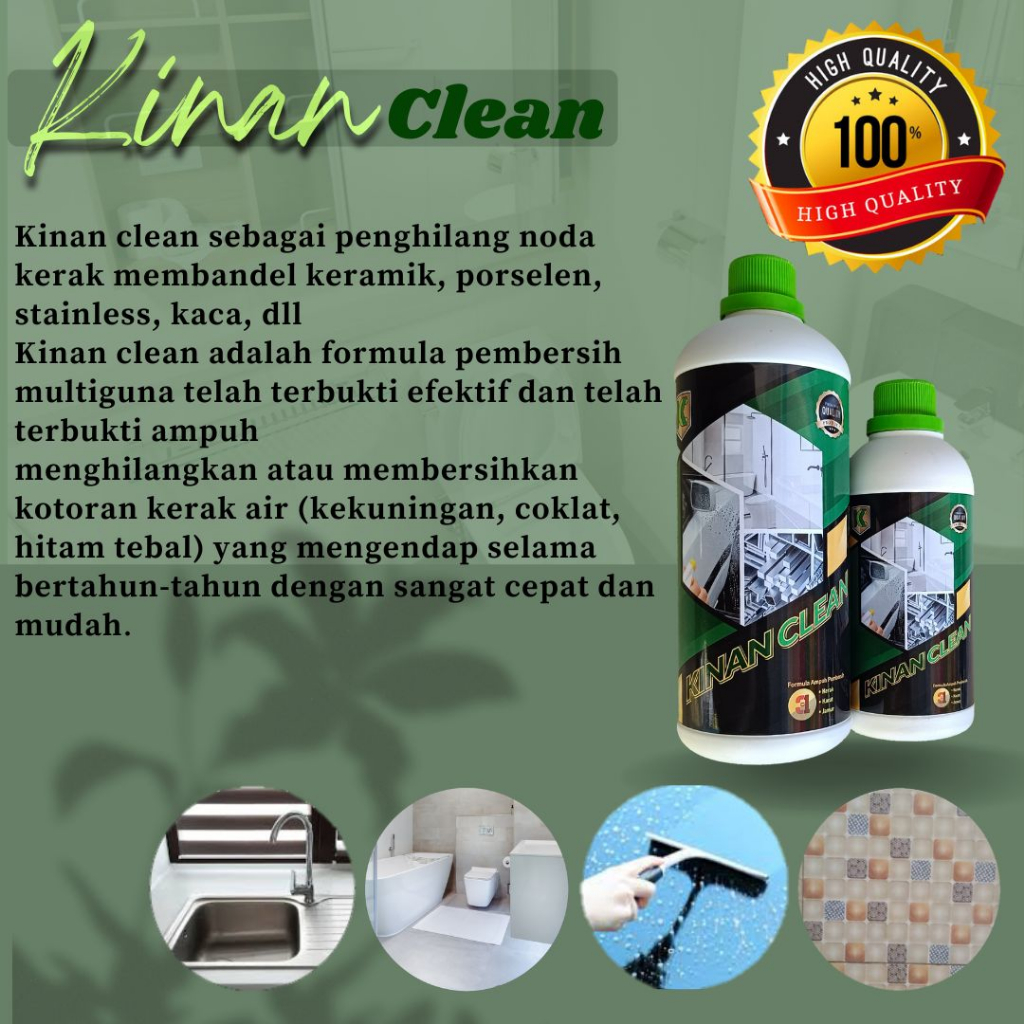 Jual Cairan Pembersih Noda Kerak Membandel Kinan Clean 500 Ml Shopee