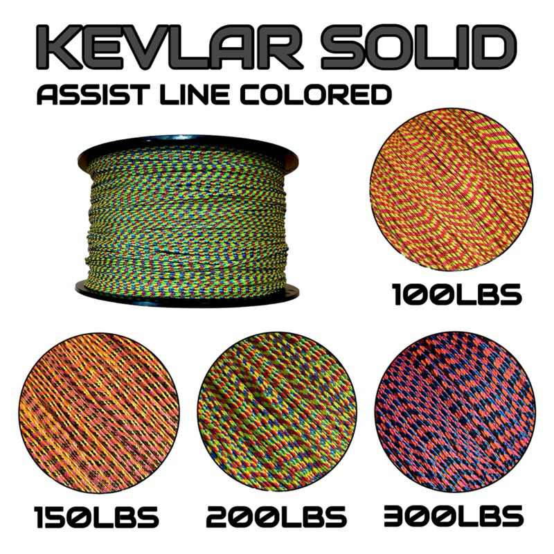 Jual Tali Kevlar Assist Line Solid Power Line Colored Assist Hook ...