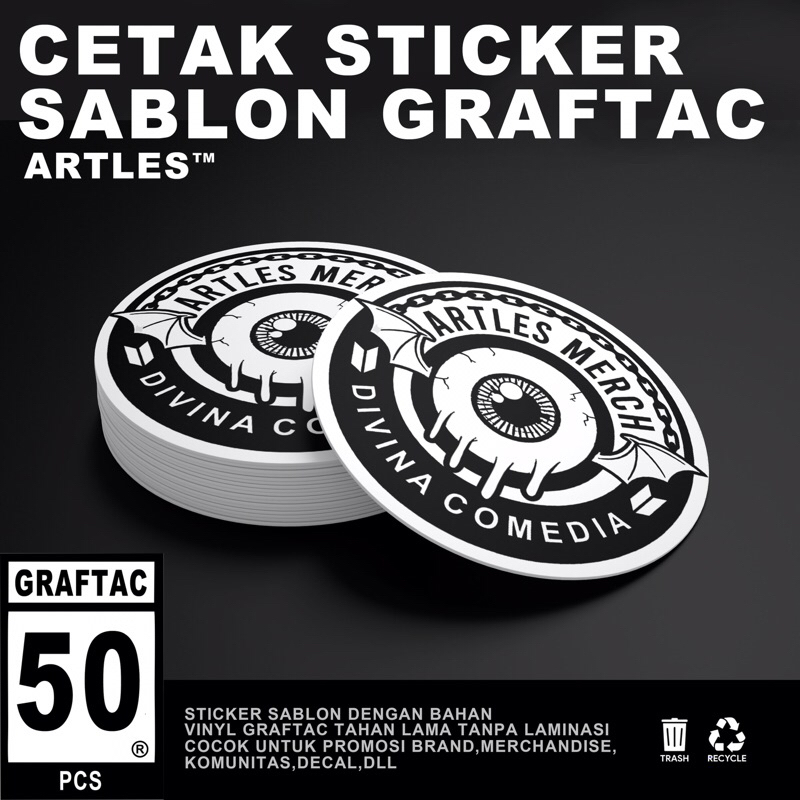 Jual Cetak Sticker Stiker Vinyl Graftac Sablon Vintage Premium Shopee Indonesia 