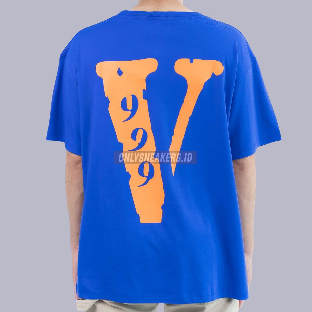 VLONE x Juice shops Wrld 999 Orange on Blue T-shirt