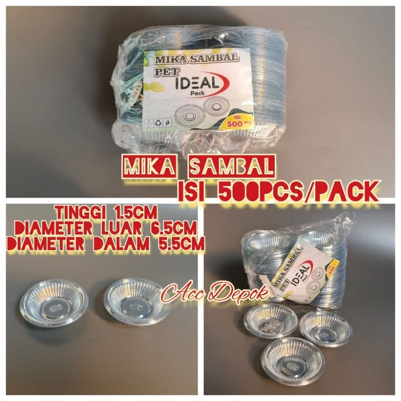 Jual Mika Sambal Wadah Cup Sambal Tempat Tray Mika Sambal Sauce Cup Tray Sambal Mika 5354