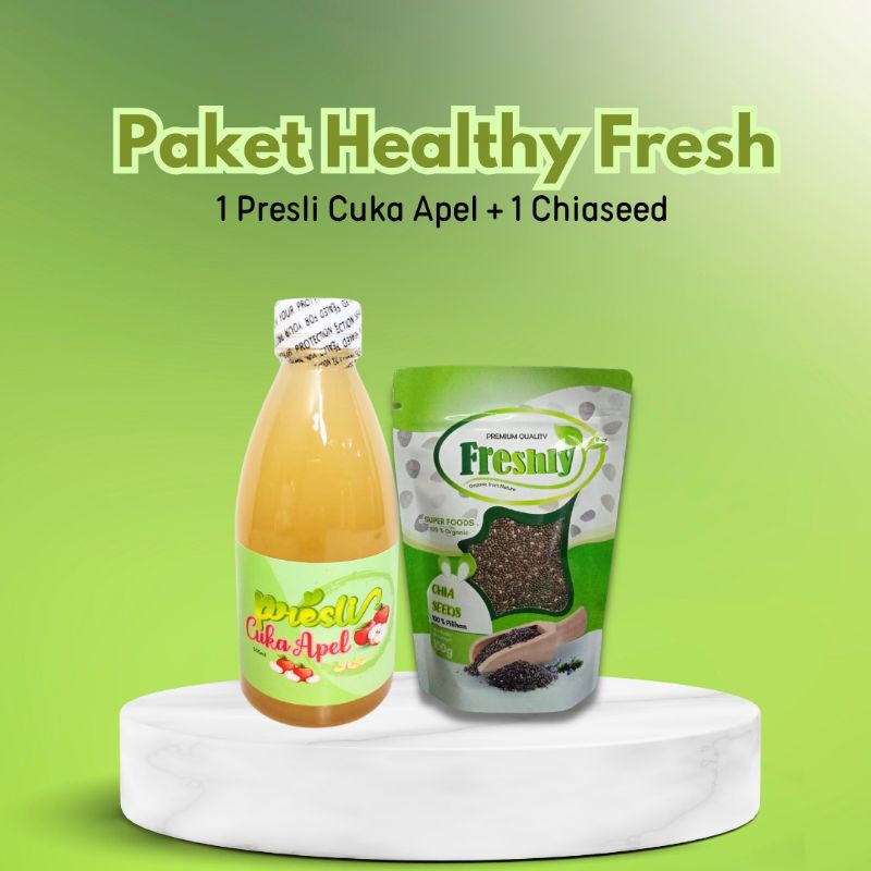 Jual Paket Healthy Fresh By Presli ( 1 Cuka Apel + 1 Chia Seed ...