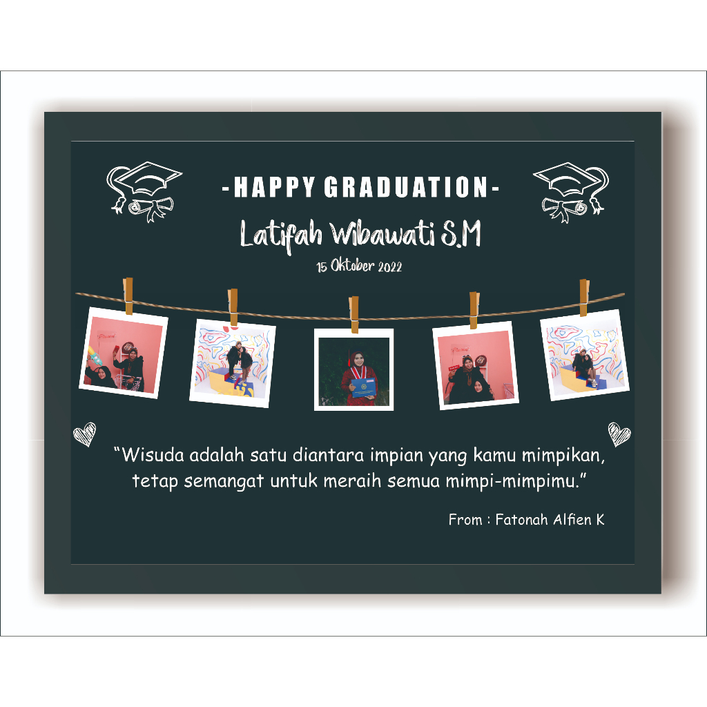 Jual Gift Ultah Kado Ulang Tahun Wisuda Anniversary Cetak Foto Plus Bingkai Minimalis Shopee