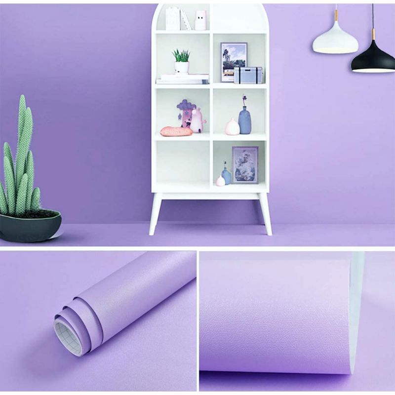 Jual Wallpaper Dinding Kamar Tidur Ungu Polos Walpaper Dinding Ruang