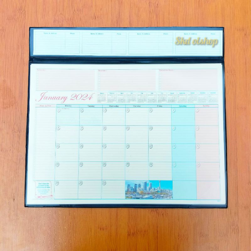 Jual Agenda Meja Deskmat 2024 Agenda Table Planner Deskmat Ukuran 30x ...