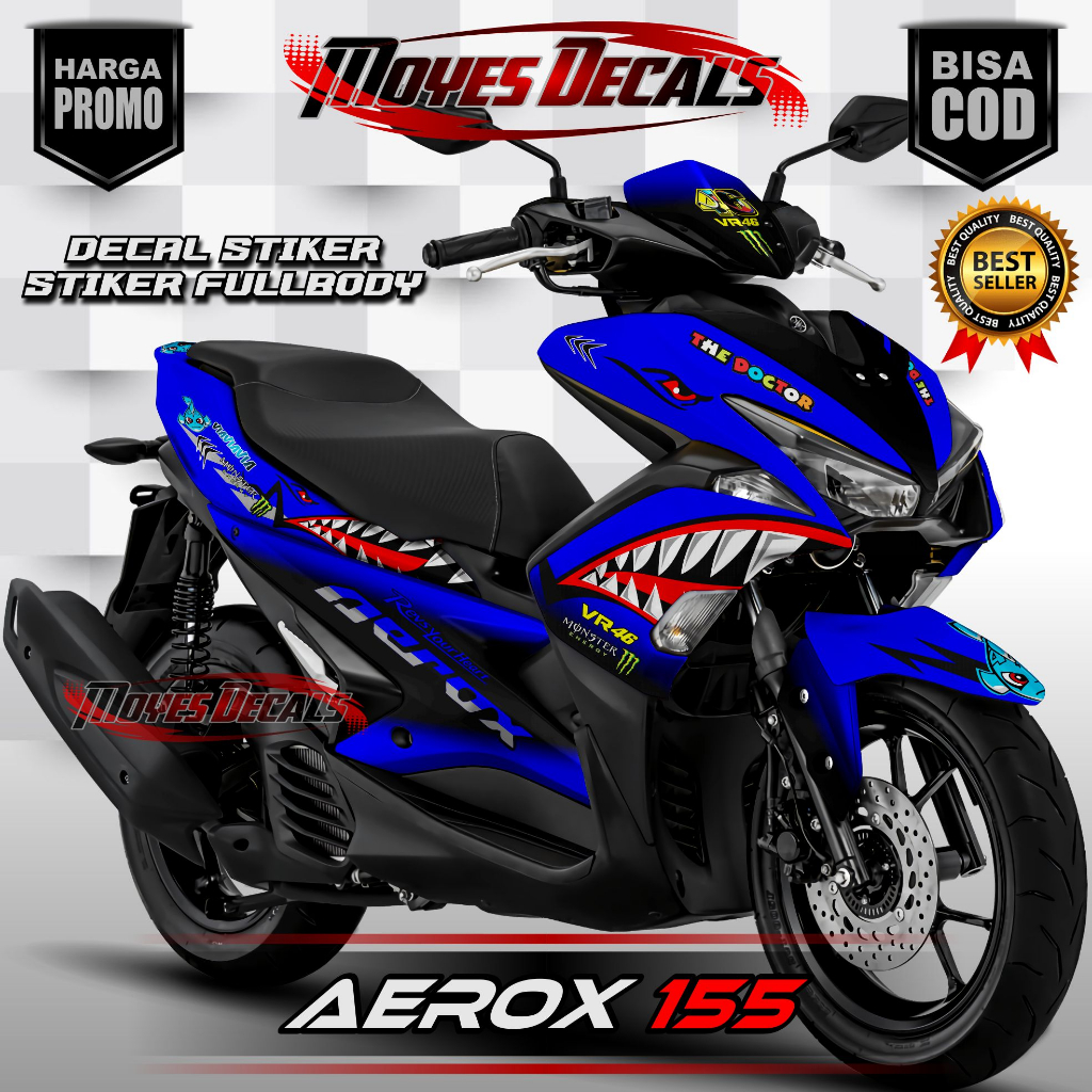 Jual Trerbaru >Decal Yamaha Aerox 155 //Sticker Decal Yamaha Aerox 155 ...