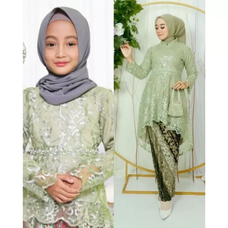 Jual couple ibu dan anak Set Kebaya lesty /Kebaya Modern/Kebaya Lesti