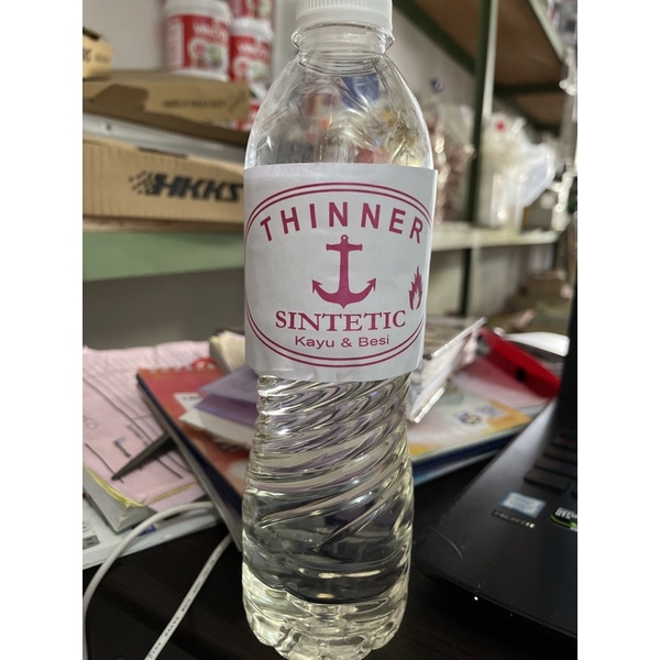 Jual THINNER TENER TINER BOTOL TINER PENGENCER CAT MINYAK SYNTHETIC 300 ...