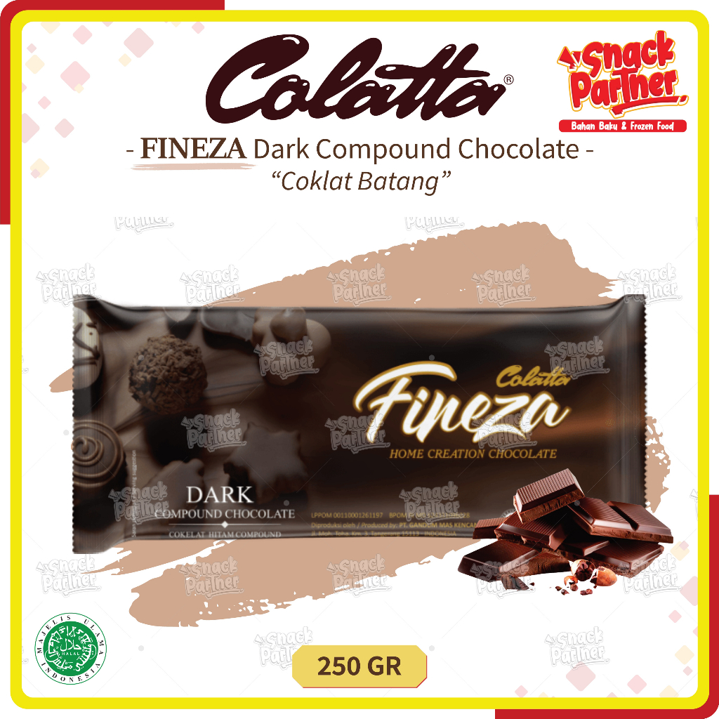 Jual Fineza Colatta Dark Compound Chocolate Gr Coklat Choco Batang Leleh Hitam Dcc