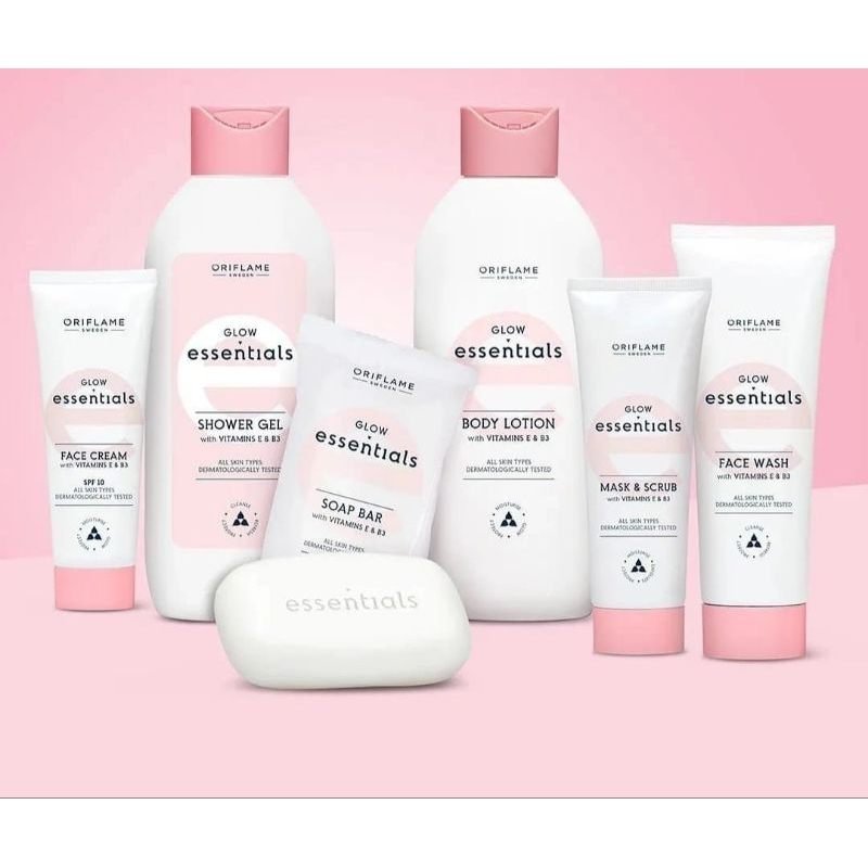 Jual Glow Essentials Face Wash with Vitamins E & B3Face CreamBody