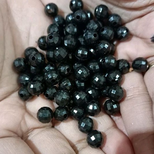 Jual Manik mote ac 8mm hitam isi 1pon | Shopee Indonesia