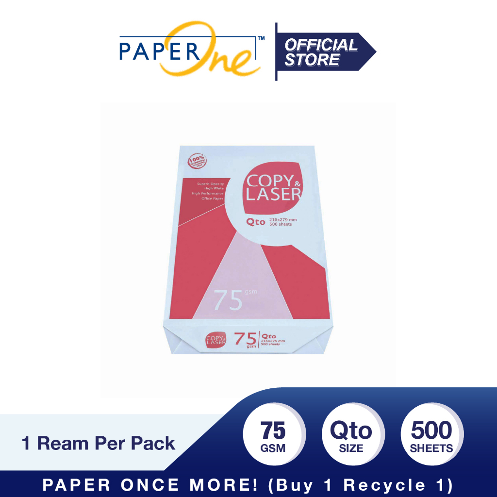 Copy & Laser Kertas Q4 75gr Copier 1 Rim (500 lembar) Kertas HVS (3)