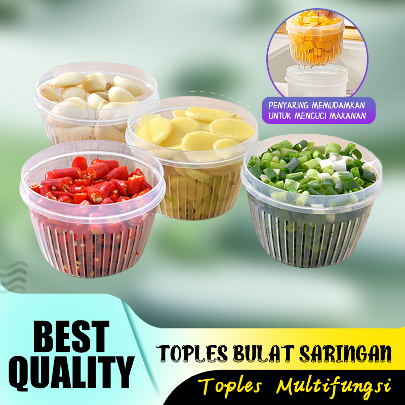 Jual Toples Bulet Transparan Saringan Penyimpanan Bawang Sayur Serba Guna Shopee Indonesia 1249