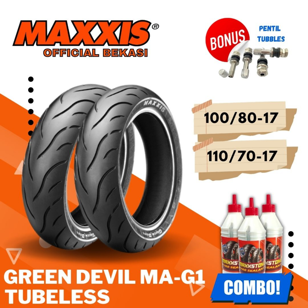 Jual (PAKET MURAH) BAN MAXXIS GREEN DEVIL MA-G1 ( 100/80-17 + 110/70-17 ...