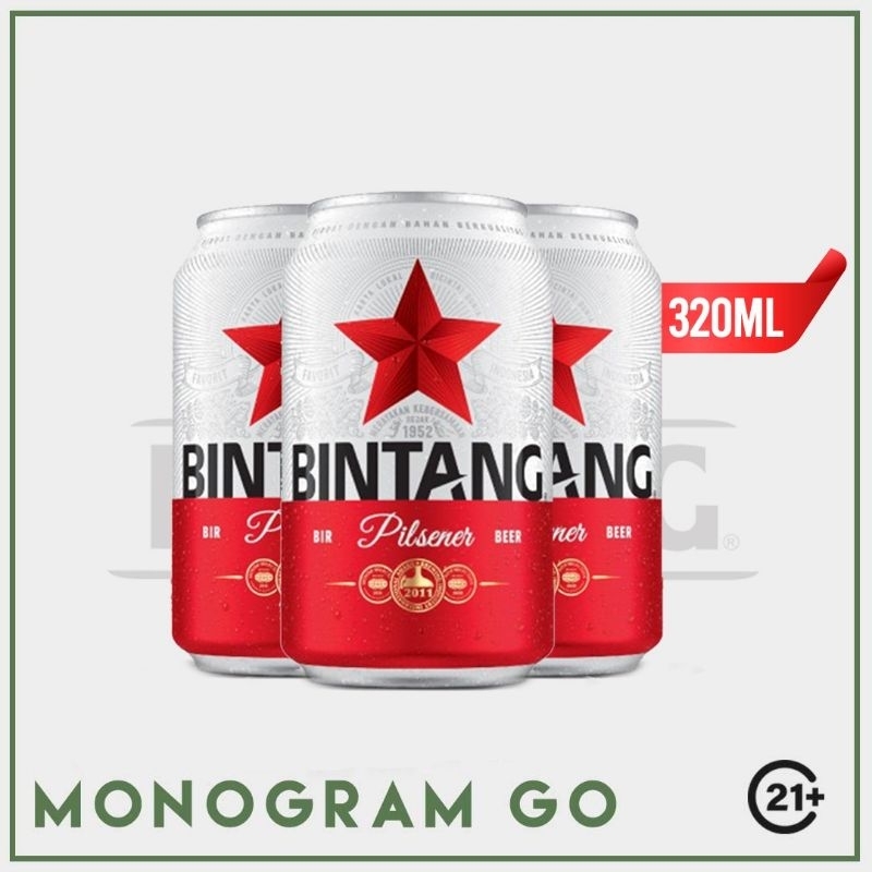 Jual Beer Bintang Pilsener Kaleng 320ml (3 Kaleng) | Shopee Indonesia