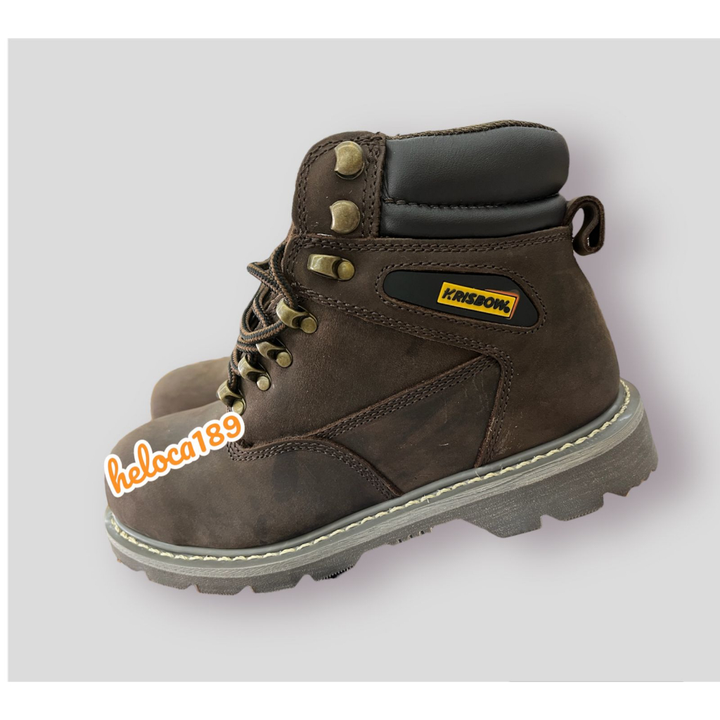 Jual Vulcan Safety shoes brown Krisbow Shopee Indonesia