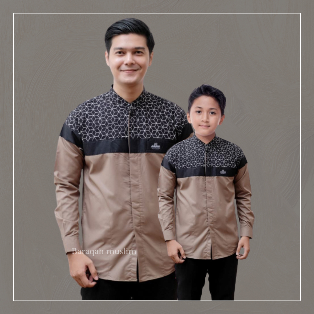 Jual Baju Coupel ayah dan Anak Kombinasi Batik Motif Senopati | Shopee ...