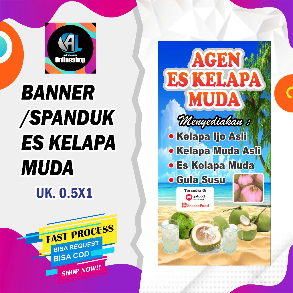 Jual Spanduk Banner Minuman Es Kelapa Muda Shopee Indonesia 9399