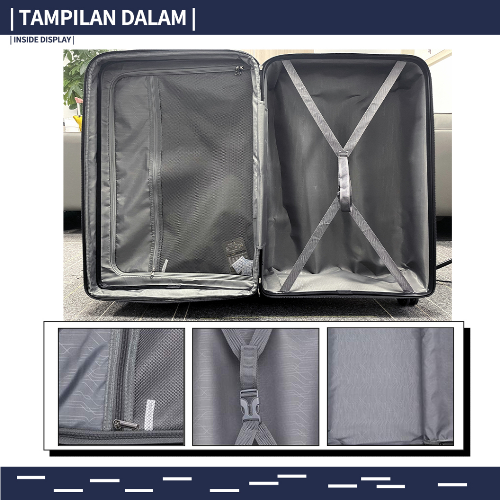 Jual SEA CHOICE Expandable Koper 20/24/28 in Kabin PP FIBER Hardcase ...