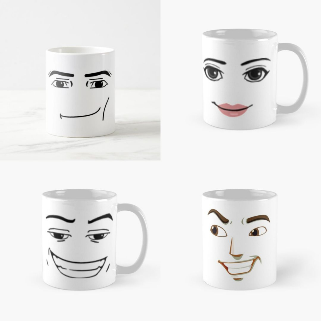 Jual Mug Gelas Roblox face Woman face Meme new 2024 Shopee Indonesia