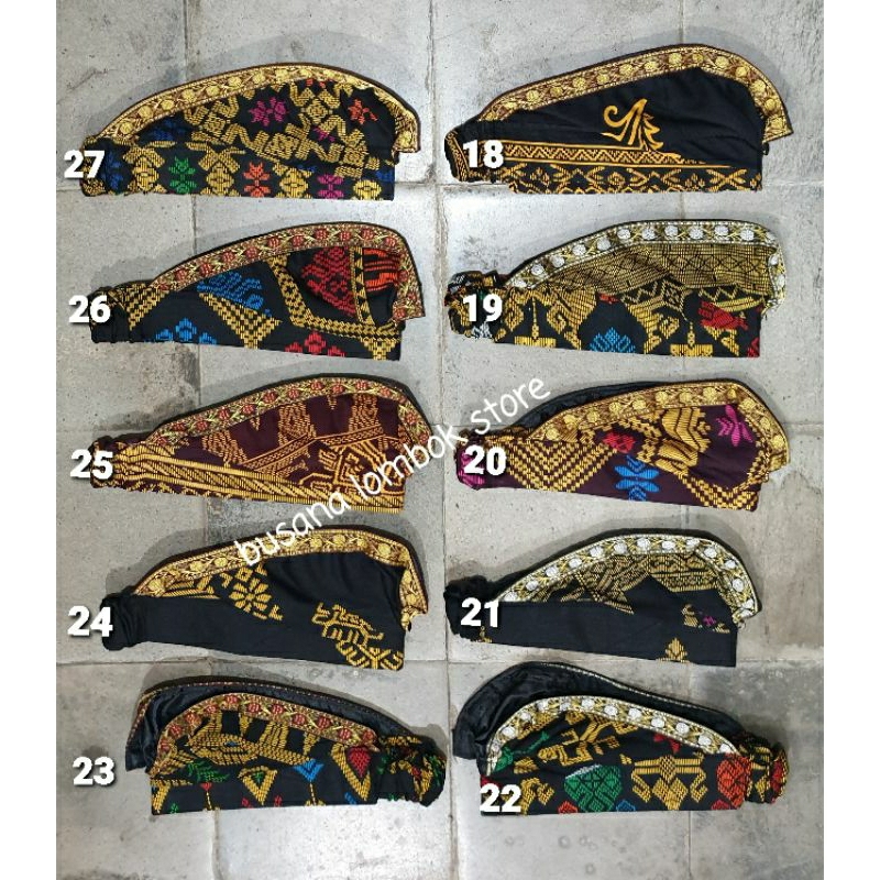 Jual sapuk motif batik udeng siap pakai All size ada karet belakang ...
