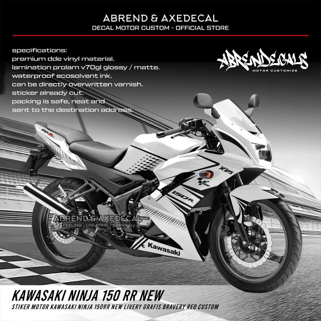 Jual STRIPING NINJA 150RR NEW BRAVERY RED / STIKER MOTOR KAWASAKI NINJA ...