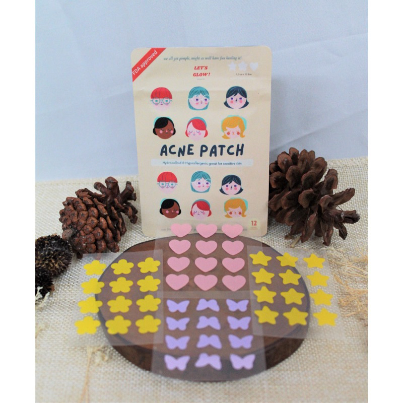 Jual ACNE PATCH STICKER JERAWAT HYDROCOLLOID COLORFUL LETS GLOW GROUP
