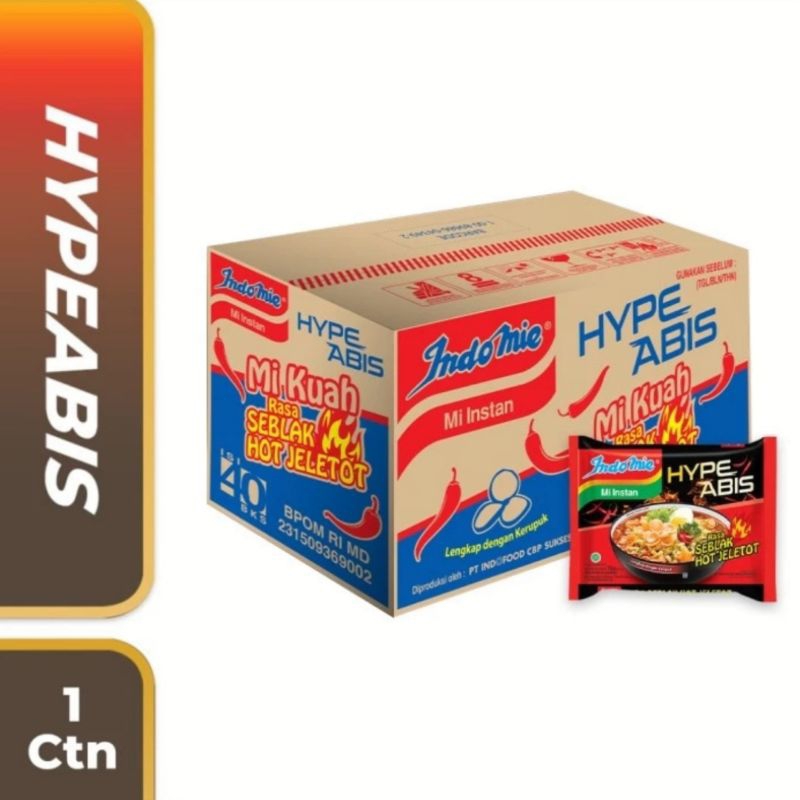 Jual Mie Kuah Indomie Hype Abis Rasa Seblak Hot Jeletot 1 Dus Isi 40