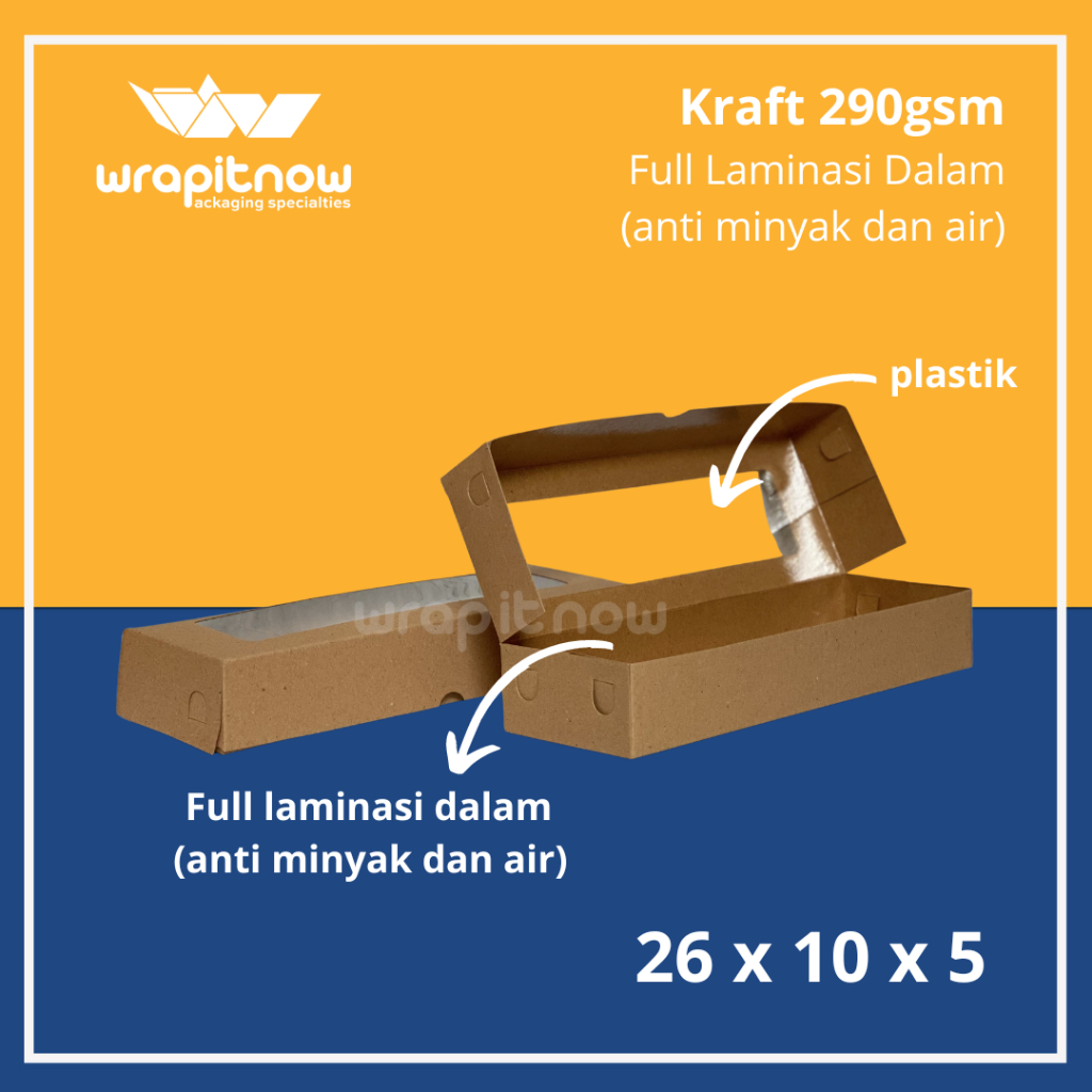 Jual Dus Kraft Box Brownies Bronis Pastry Donat Risoles Pastel Zupa ...
