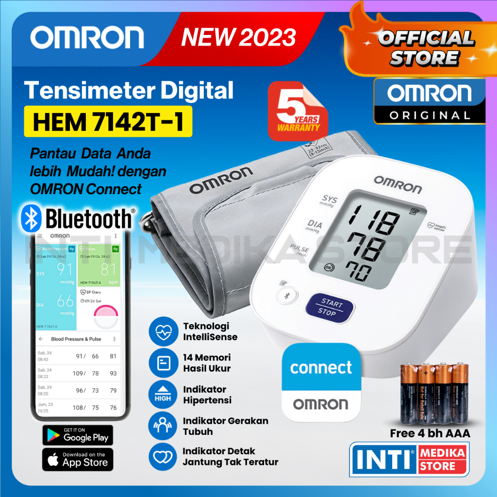 Jual OMRON - Tensimeter Digital Bluetooth | Alat Ukur Tekanan Darah ...