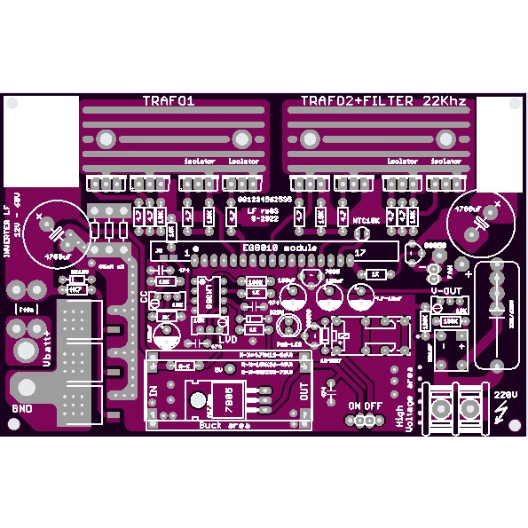 Jual DIY module inverter 1000W tanpa mosfet dan module EGS002 blum