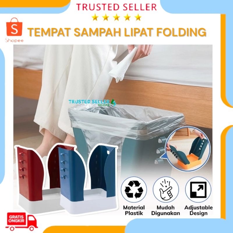 Jual Tempat Sampah Lipat Folding Multifungsi Penyangga Tong Sampah