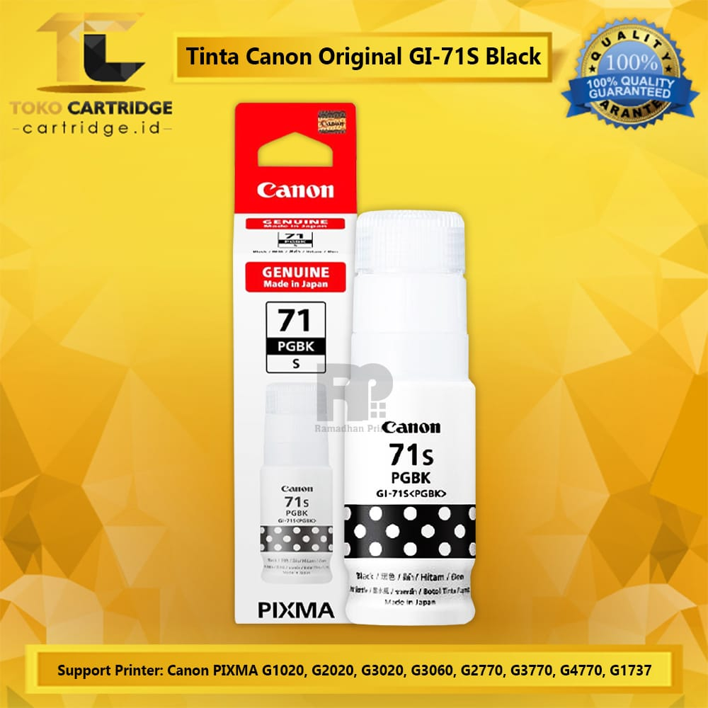 Jual Tinta Canon Original GI 71 GI71 GI 71s Small Refill Ink Printer PIXMA G1020 G2020 G3020