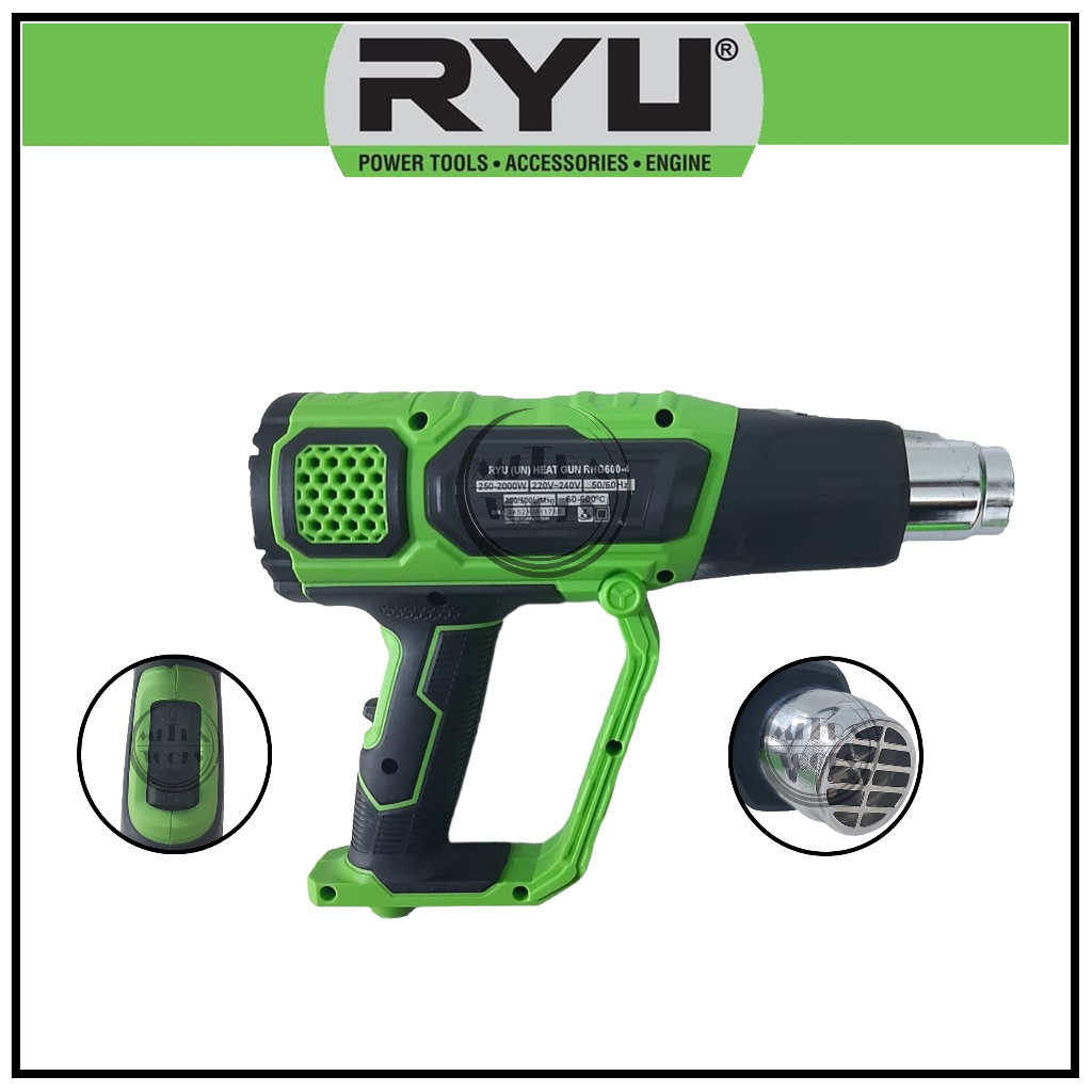 Jual RYU RHG 600-4 Heat Gun / Hot Air Blower Gun Mesin Pemanas Hot Gun ...