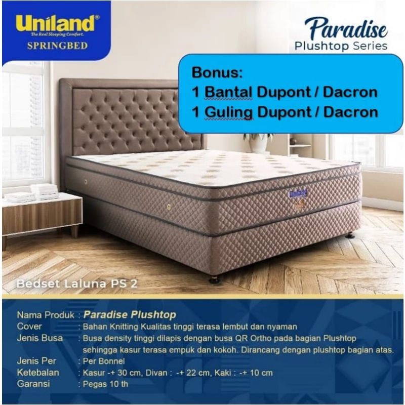 Jual SPRING BED MINIMALIS SPRING BED PARADISE MODERN SPRING BED UNILAND
