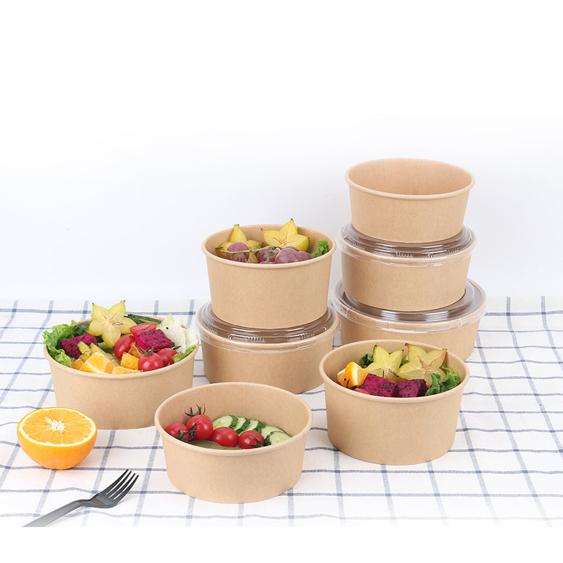 Jual Paper Bowl Kraft BROWN + Tutup Wadah Rice Bowl (1 Pack isi 25 ...