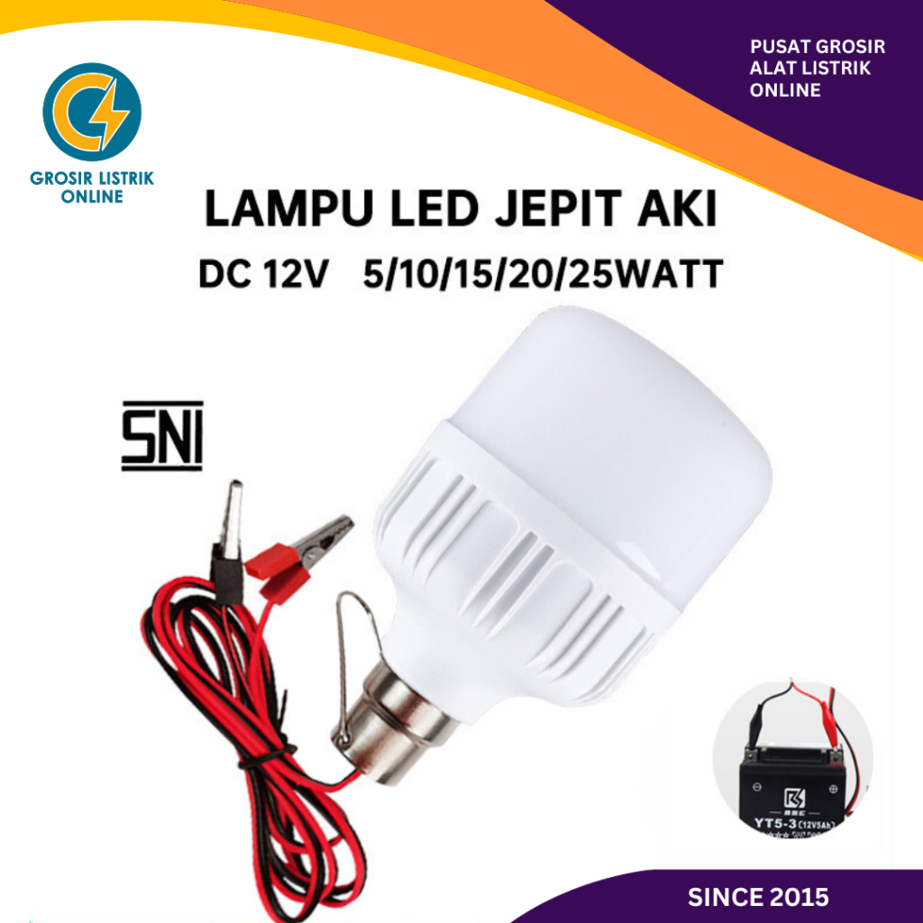 Jual Lampu Led Aki Dc Aki Jepit W Watt Watt W Watt Watt W