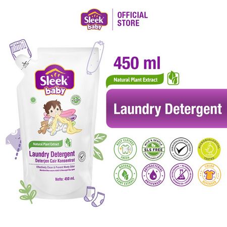 Jual Sleek Baby Laundry Detergent Pouch 450ml | Shopee Indonesia