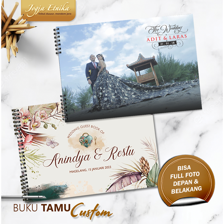 Jual Buku Tamu Pernikahan Dengan Custom Nama Dan Foto Guest Book Wedding Book Shopee Indonesia 6720