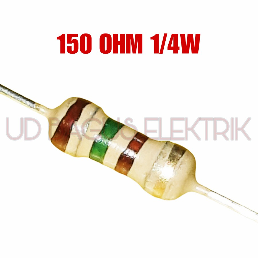 Jual 50X RESISTOR 150 OHM 1/4W - DAPAT 50 PCS RESISTOR | Shopee Indonesia