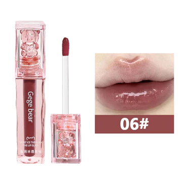 【Spesial Ramadhan Terbatas】 Gege Bear Glass LipGloss Korean Lip Gloss Water LipGloss Mirror